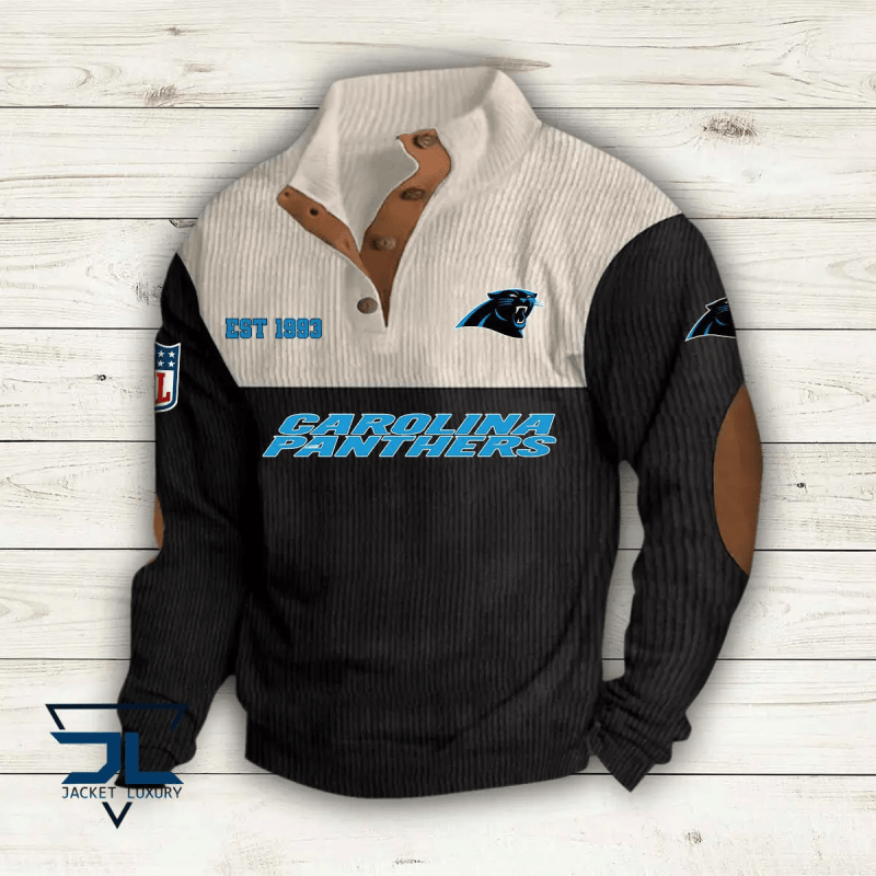 Carolina Panthers Colorful Stand Collar Sweatshirt