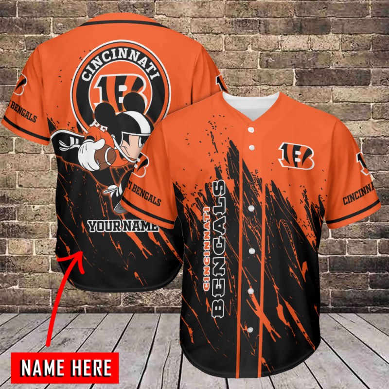 Cincinnati Bengals Personalized Baseball Jersey