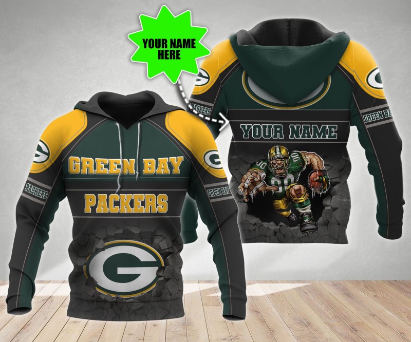 Green Bay Packers Personalized Ugly Christmas Sweater Image 1
