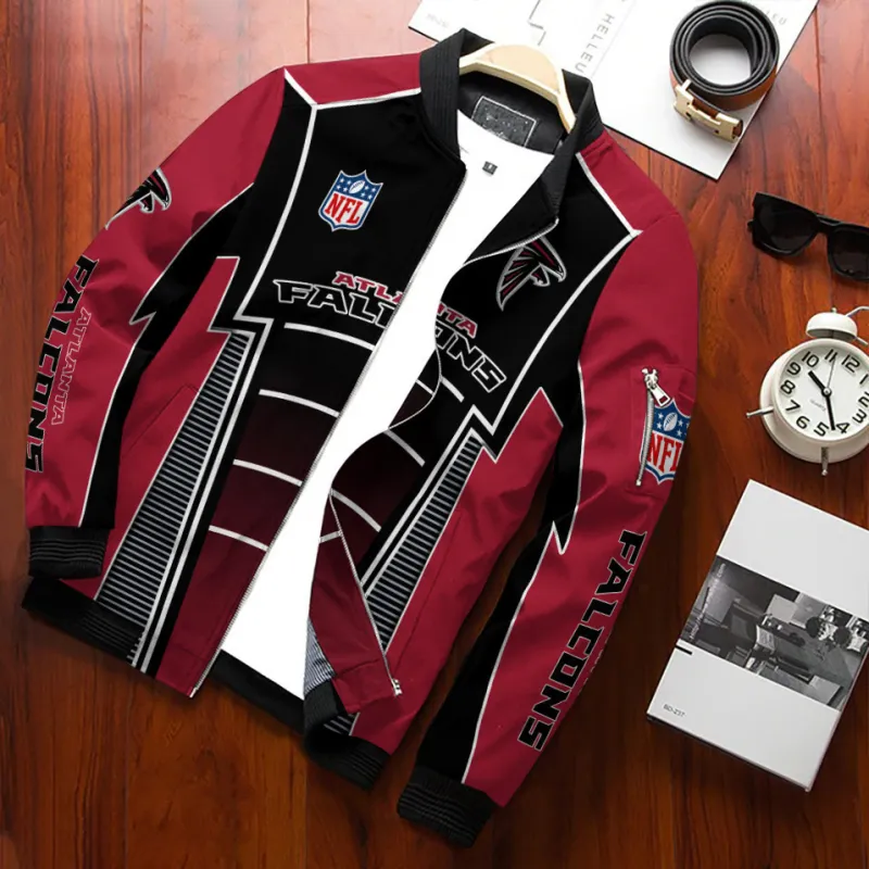 Atlanta Falcons Personalized Bomber Jacket - Close-up