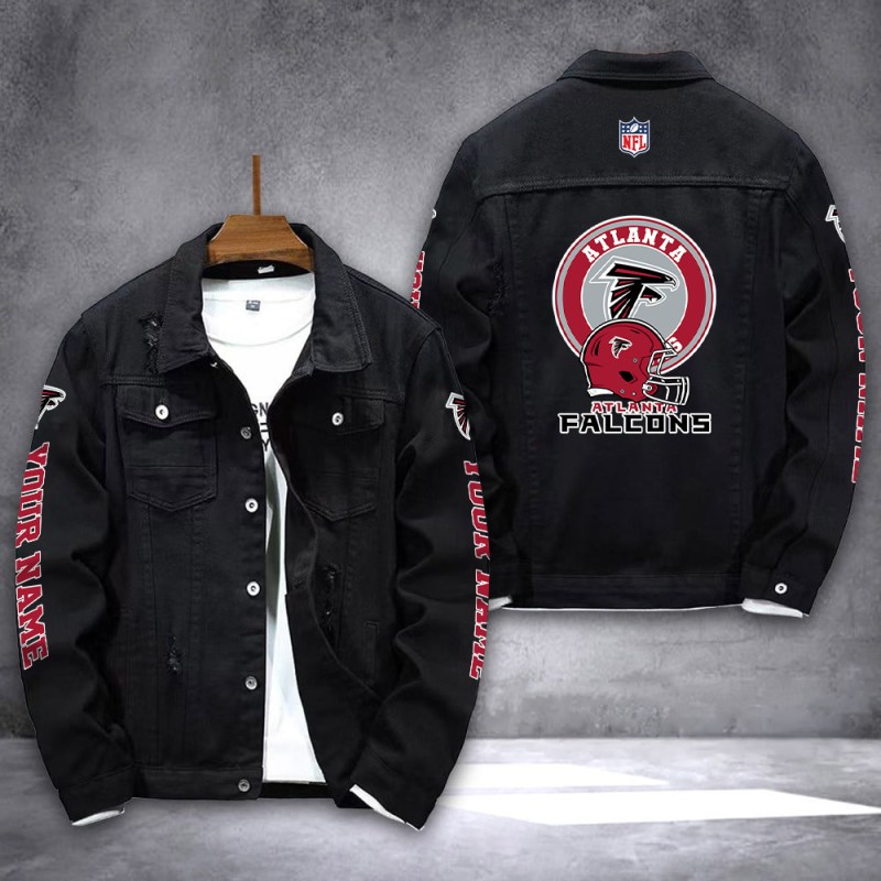 Atlanta Falcons Denim Jacket - Side View