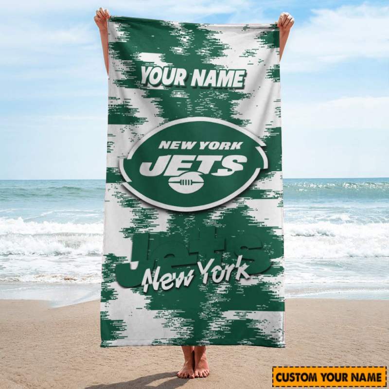 New York Jets Personalized Beach Towel