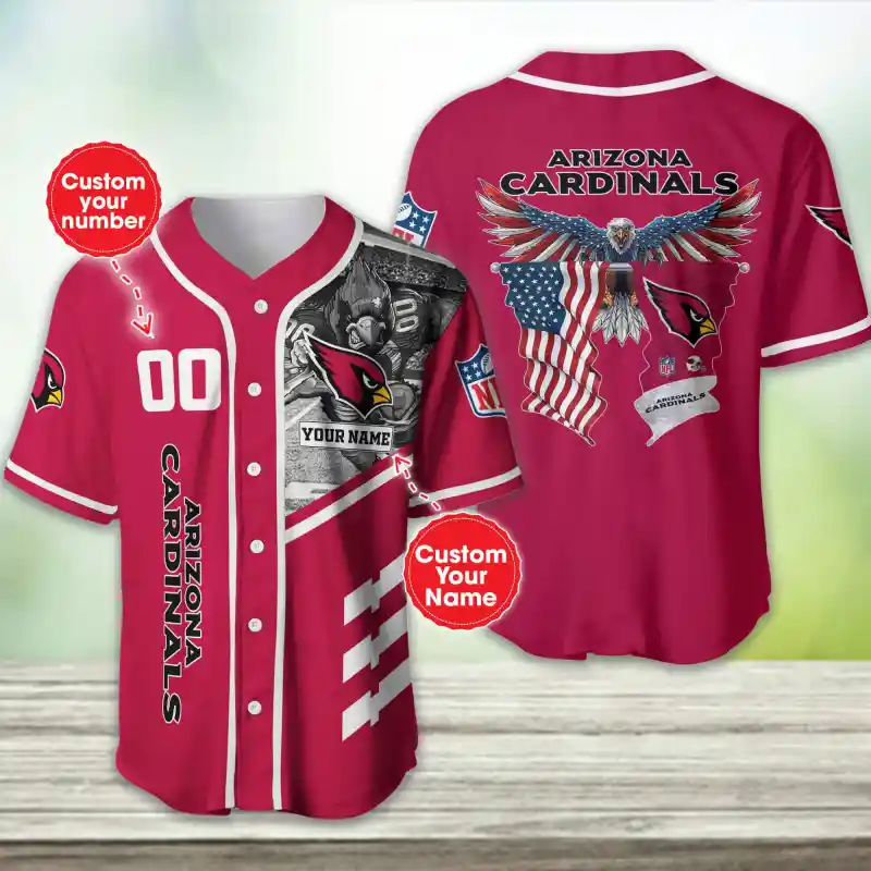 Arizona Cardinals Personalized Baseball Jersey