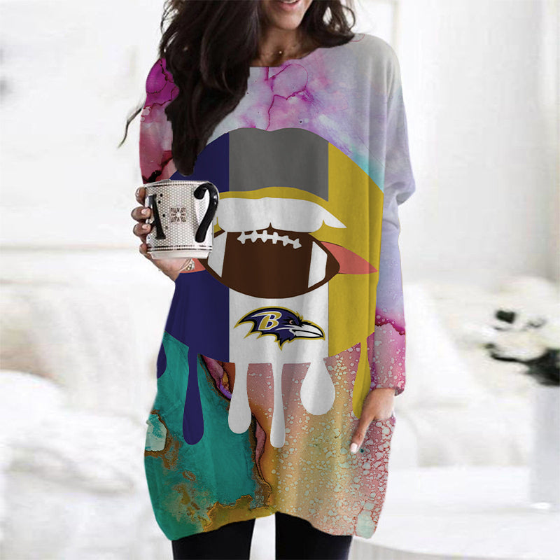 Baltimore Ravens Long Sleeve Dress