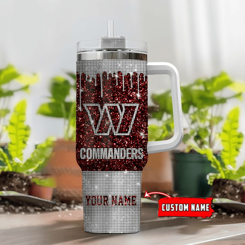 Washington Commanders Personalized Tumbler - Back View