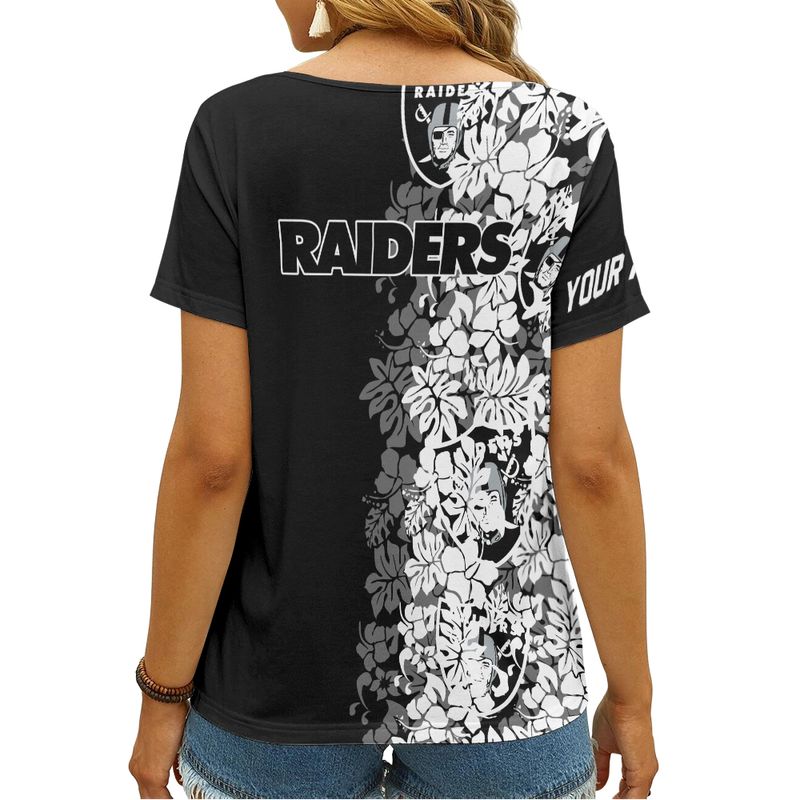Stylish view of Las Vegas Raiders V-neck T-shirt