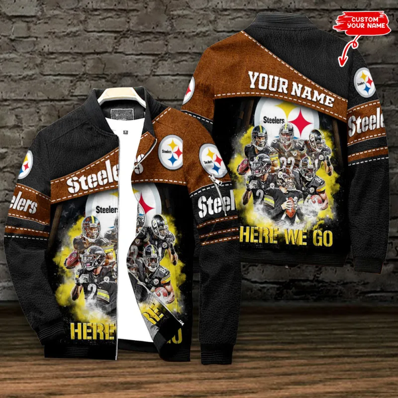 Pittsburgh Steelers Personalized Bomber Jacket