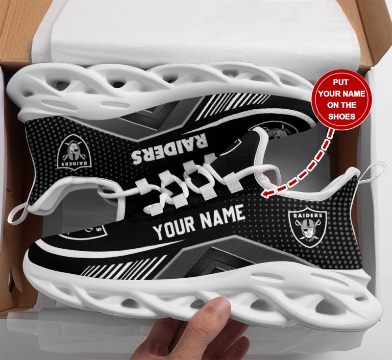 Las Vegas Raiders Personalized Yezy Running Sneakers