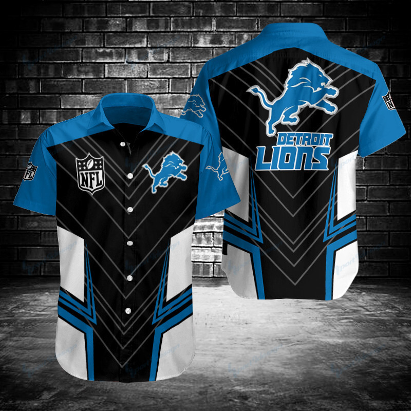 Sizing Chart for Detroit Lions Button Shirt BG984