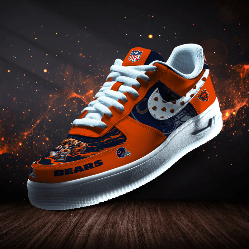 Chicago Bears Personalized AF1-1 Logo Pattern Sneakers