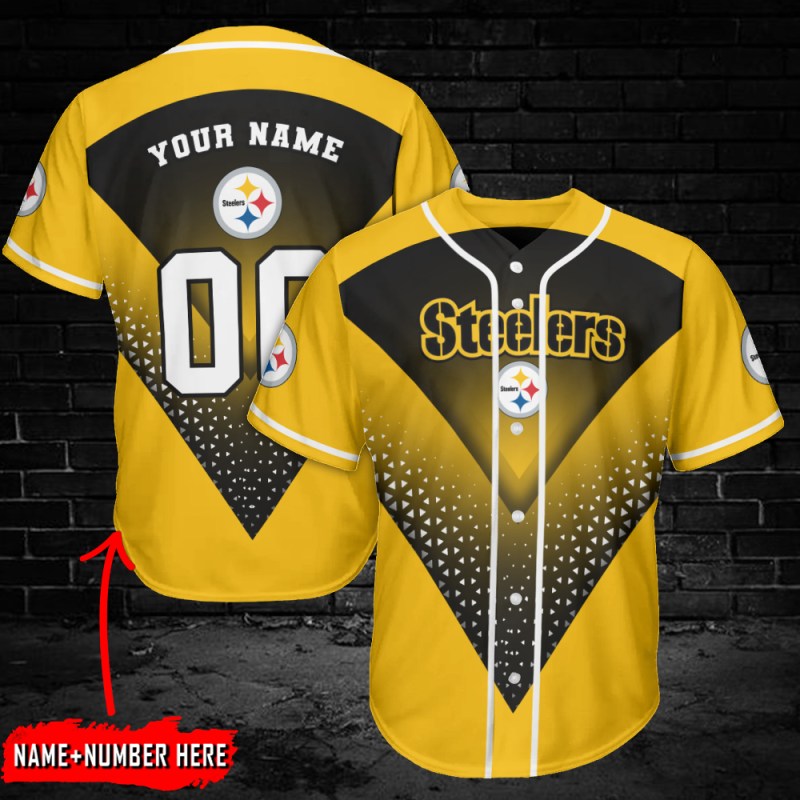 Pittsburgh Steelers Personalized Baseball Jersey