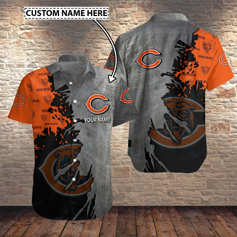 Chicago Bears Personalized Button Shirt