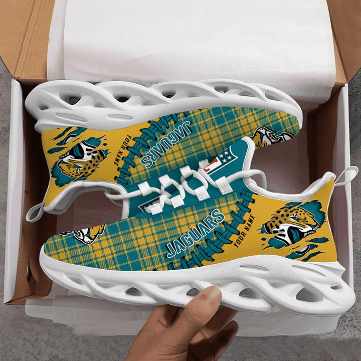 Jacksonville Jaguars Personalized Yezy Running Sneakers