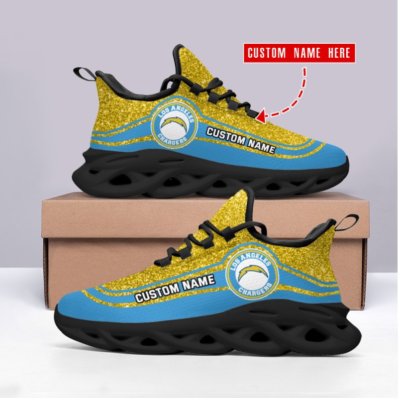 Los Angeles Chargers Personalized Yezy Running Sneakers 1