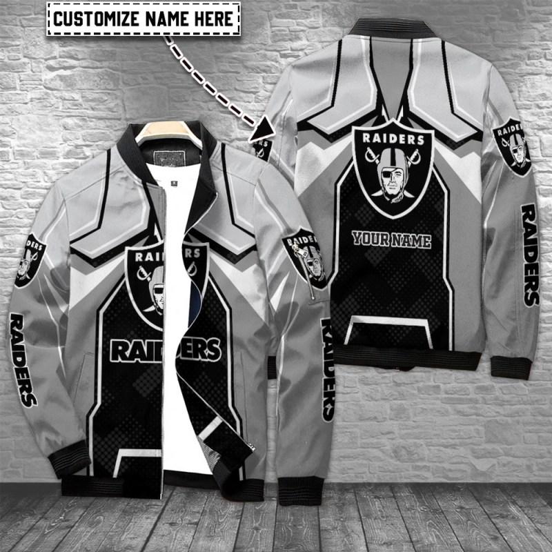 Las Vegas Raiders Personalized Bomber Jacket