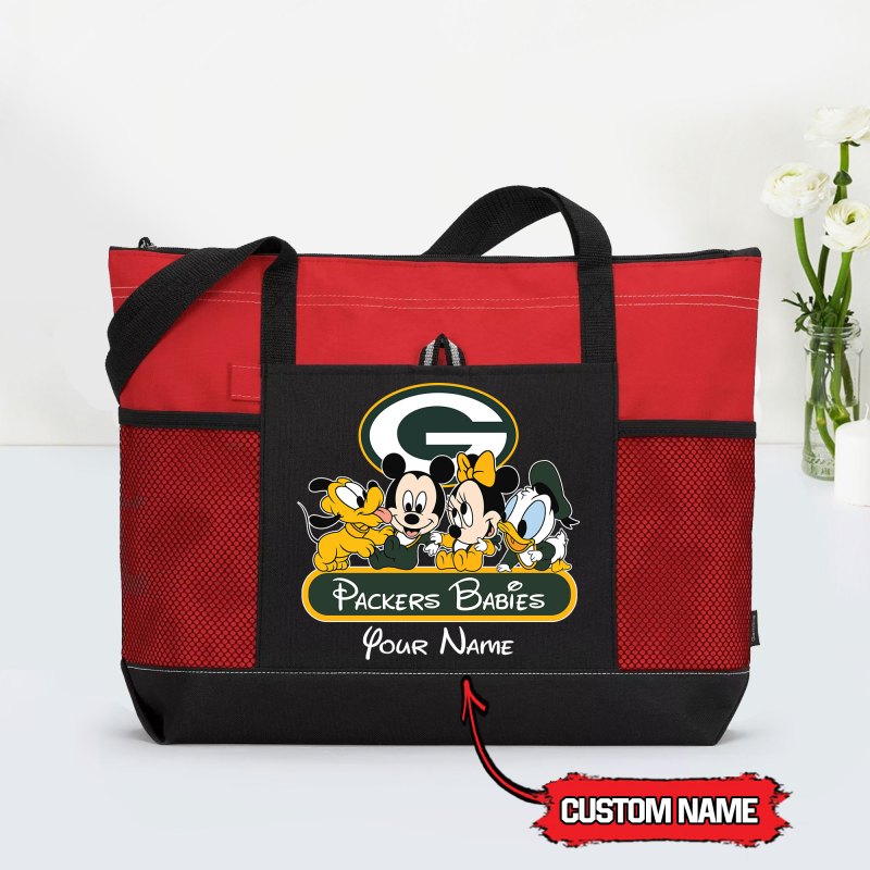 Red Green Bay Packers Tote Bag