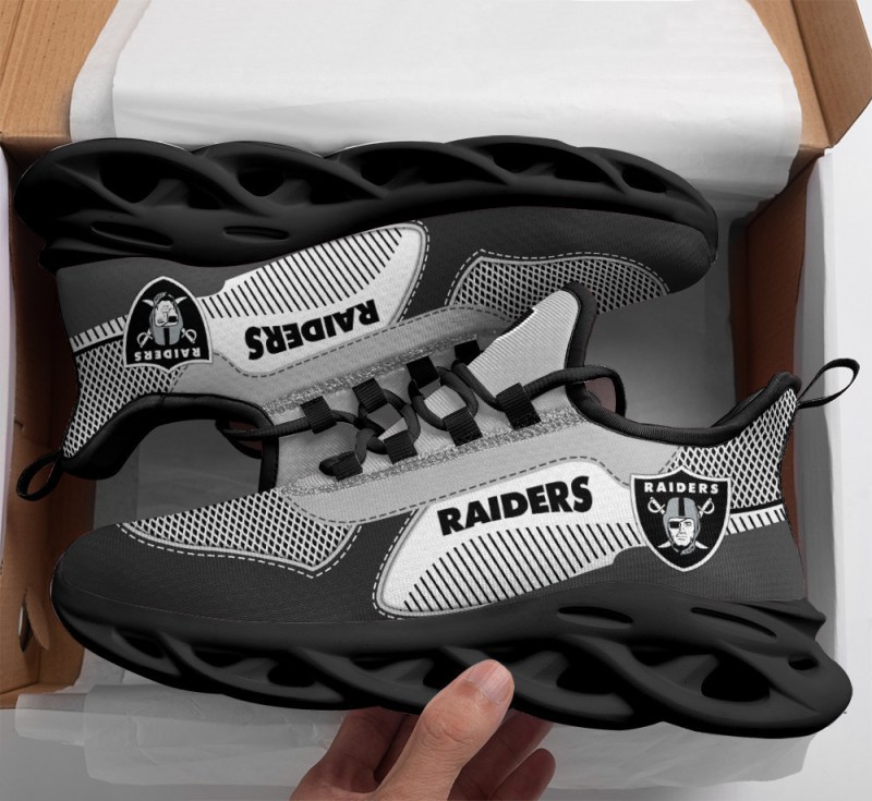 Las Vegas Raiders Yezy Running Sneakers Back View