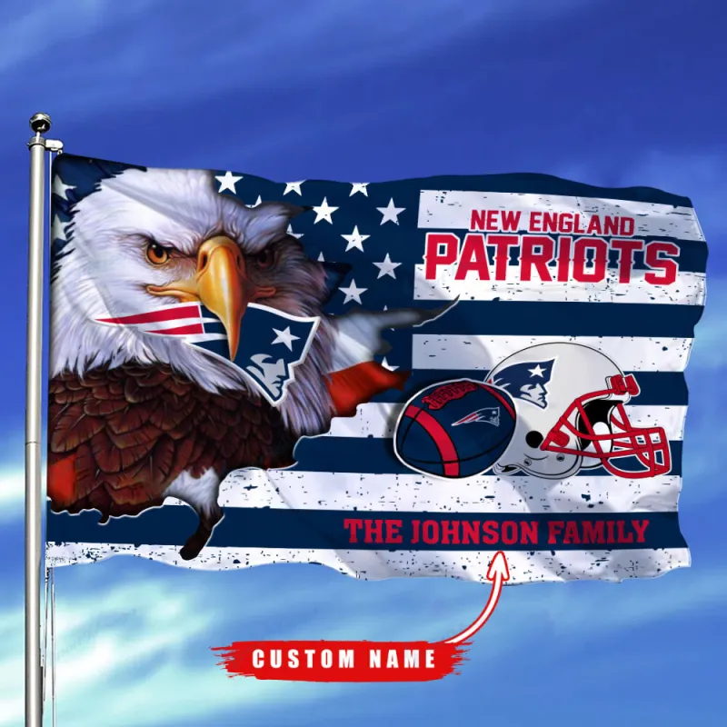 New England Patriots Flag Custom Name 2