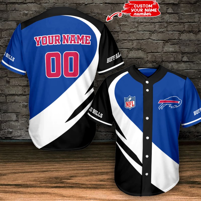Buffalo Bills Personalized Baseball Jersey