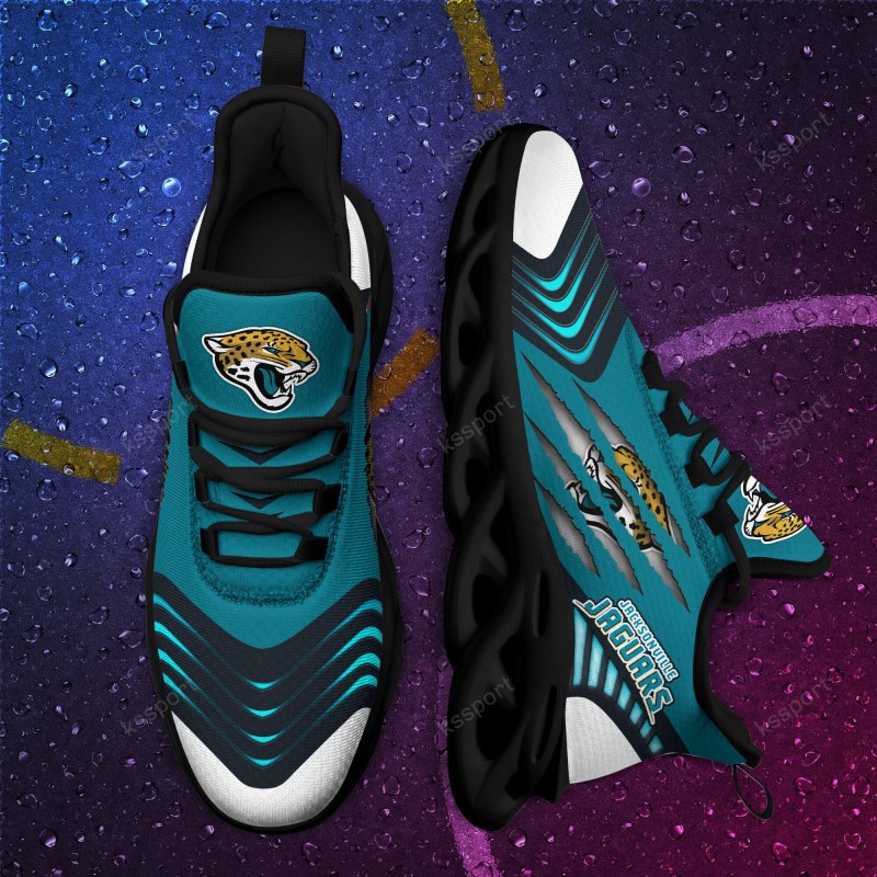 Jacksonville Jaguars Yezy Running Sneakers Back View