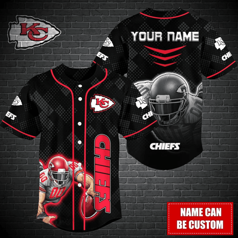 Kansas City Chiefs Personalized Baseball Jersey