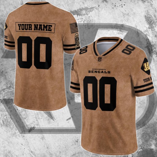 Cincinnati Bengals Personalized V-neck Football Jersey