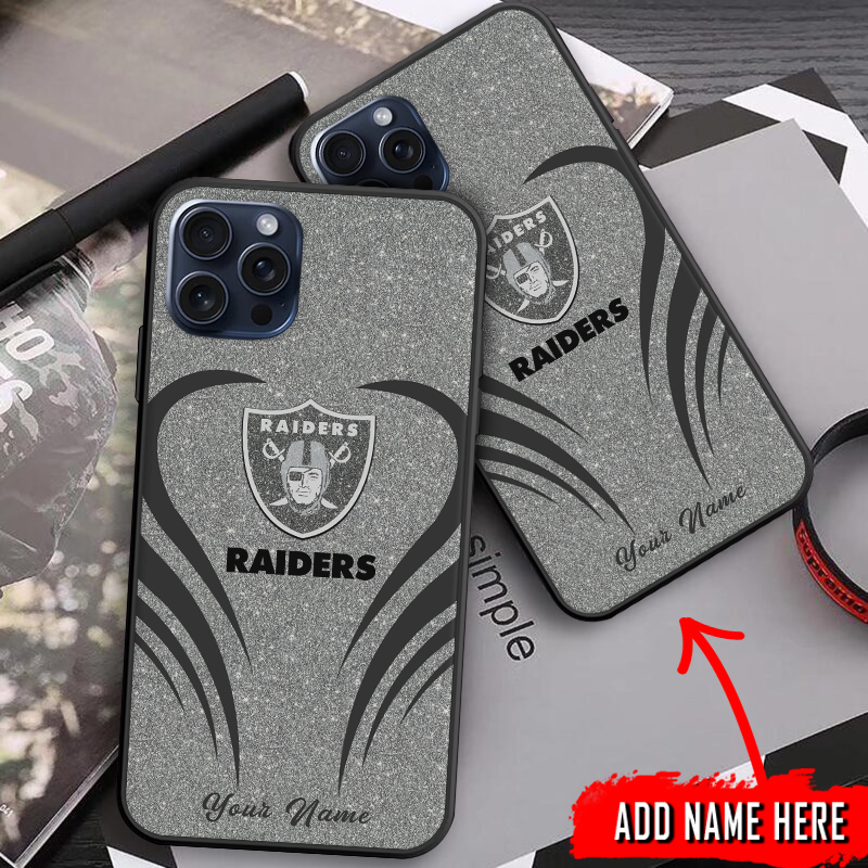 Las Vegas Raiders Personalized Phone Case - Side View