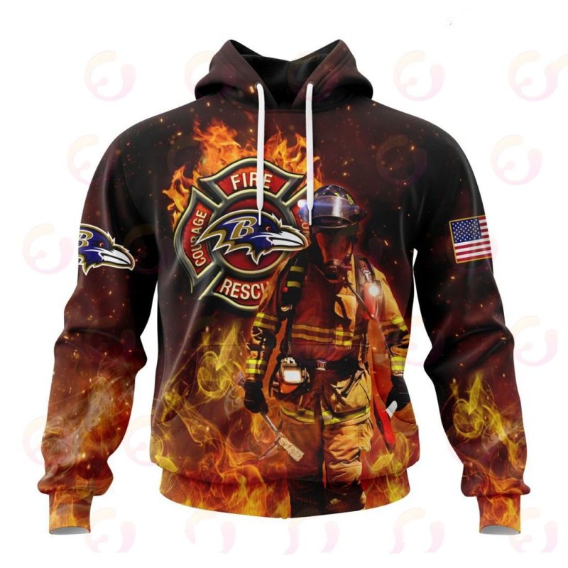 Baltimore Ravens Honor Firefighters Hoodie