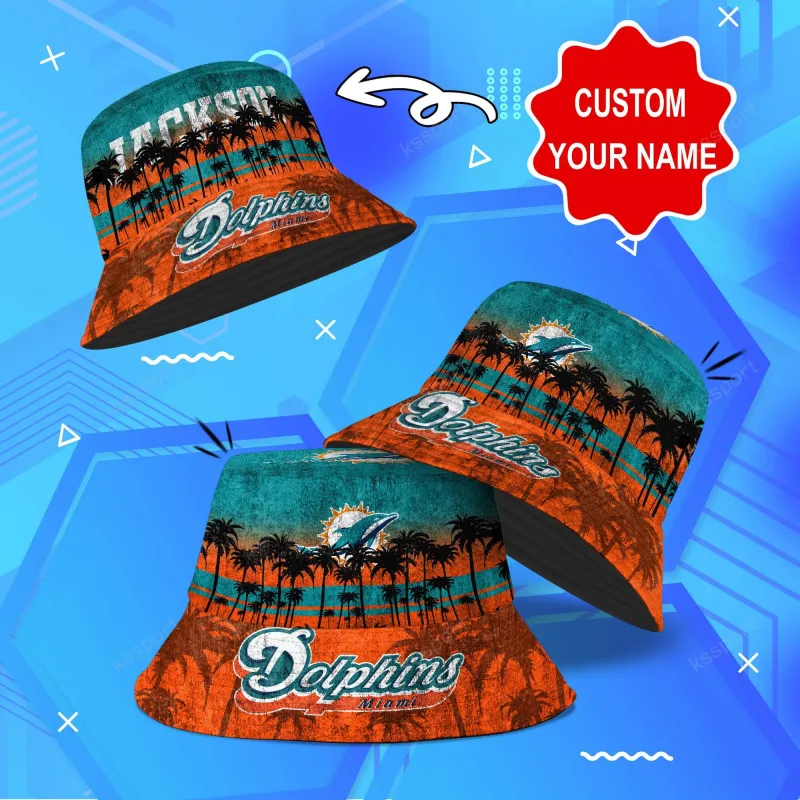 Miami Dolphins Personalized Bucket Hat