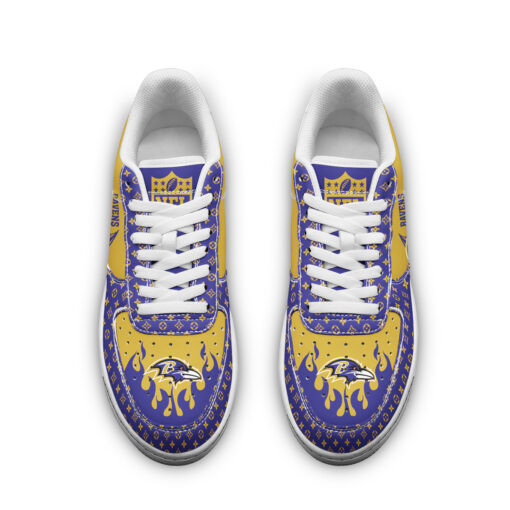 Baltimore Ravens AF1 Shoes Back View
