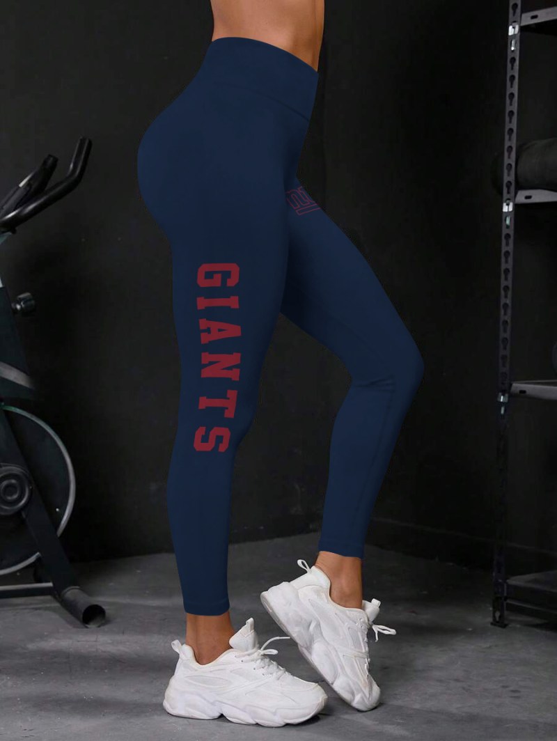 New York Giants High Waist Push Up Printed Leggings