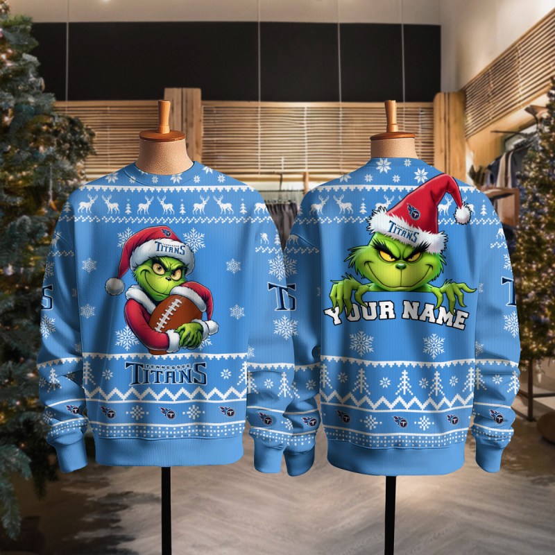 Tennessee Titans Premium Ugly Christmas Sweater Full View