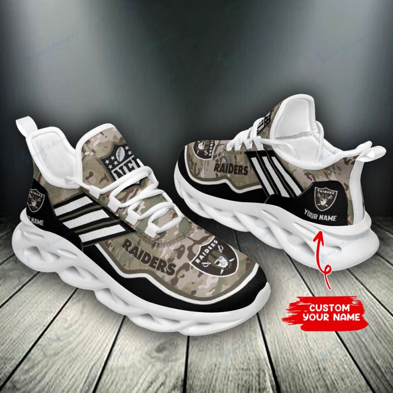 Las Vegas Raiders Personalized Yezy Running Sneakers Image 3