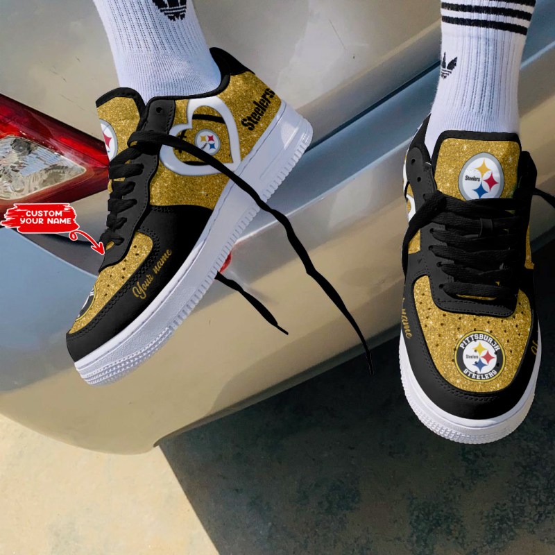 Pittsburgh Steelers AF1 Shoes Side View