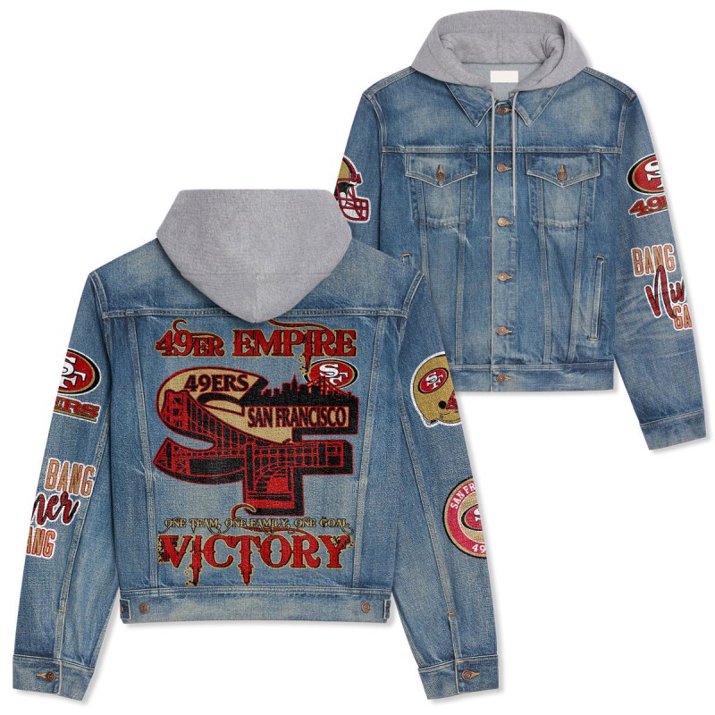 San Francisco 49ers Hooded Denim Jacket