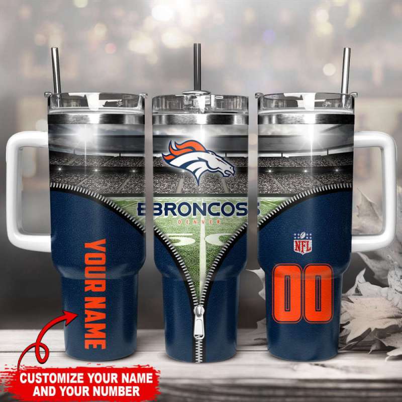 Denver Broncos NFL 40oz Stanley Tumbler Gift for Fans - Image 1