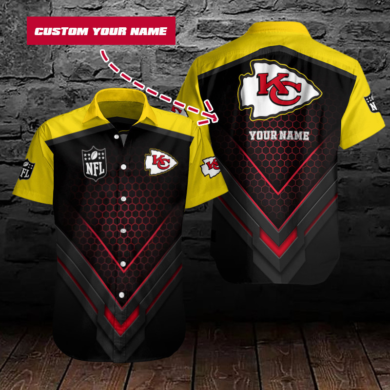 Sizing Chart for Kansas City Chiefs Personalized Button Shirt