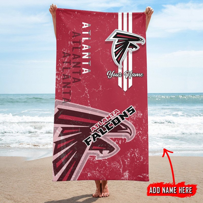 Atlanta Falcons Personalized Beach Towel