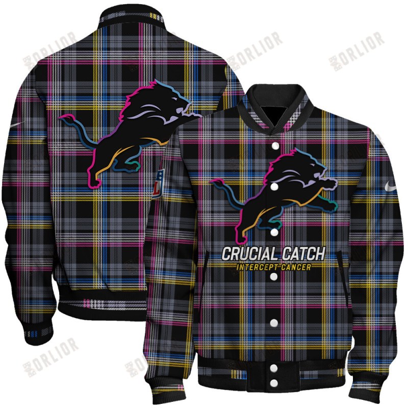 Detroit Lions Personalized Unisex Varsity Jacket