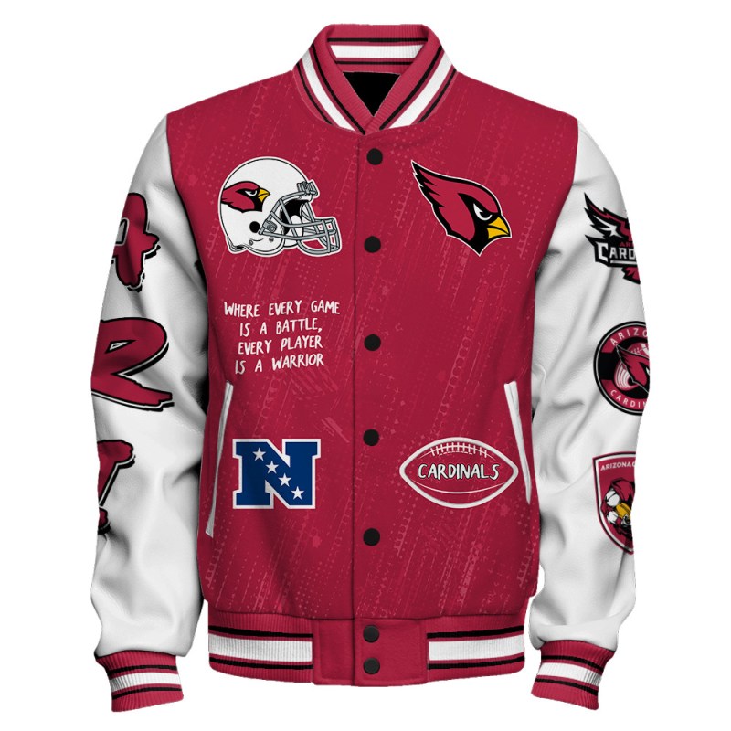 Arizona Cardinals Varsity Jacket back view