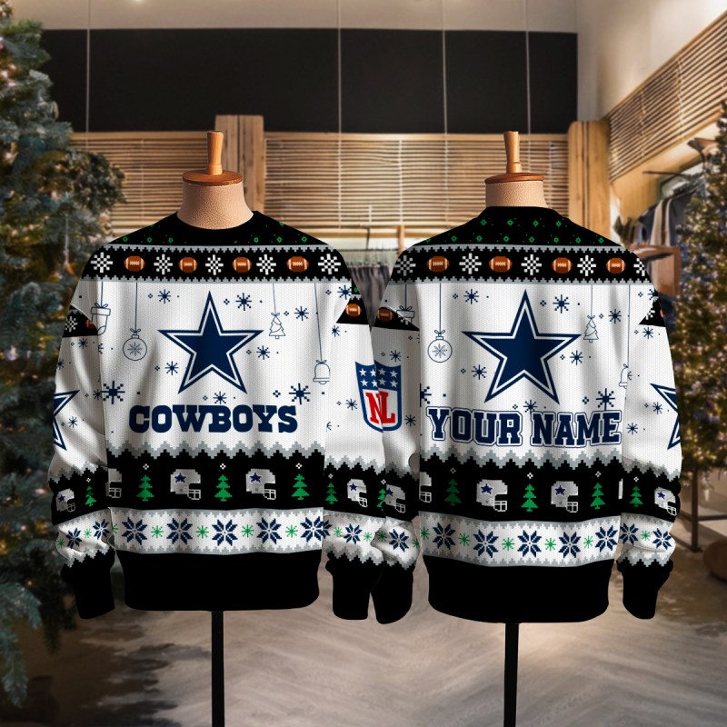 Dallas Cowboys Ugly Christmas Sweater Full View