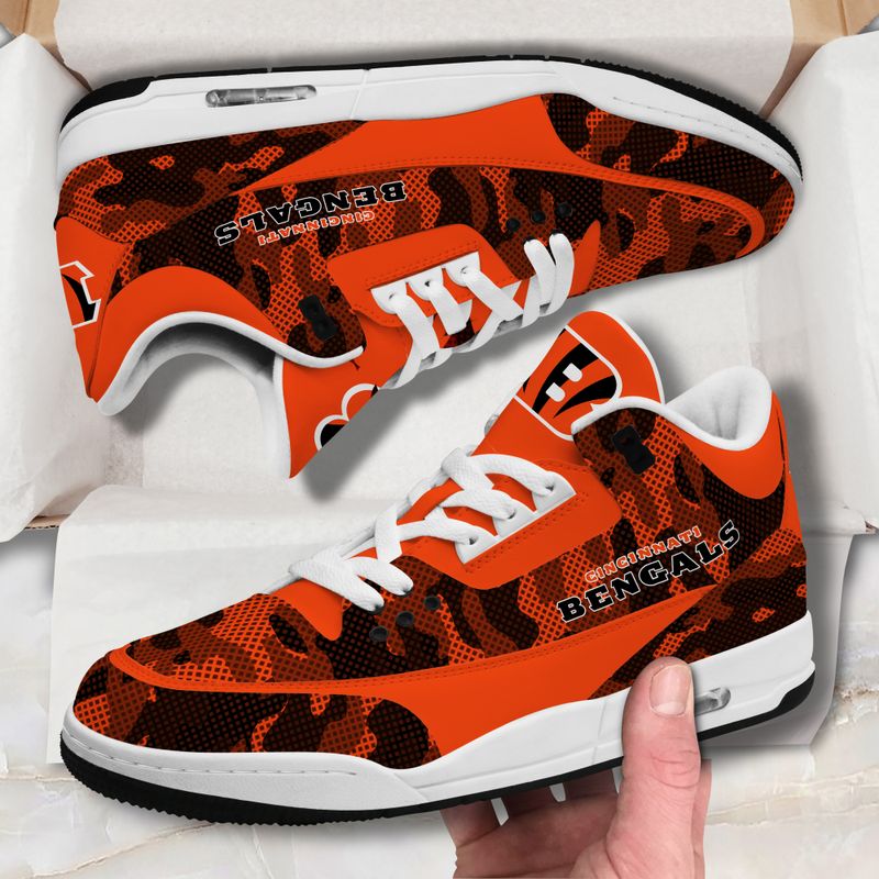 Cincinnati Bengals Camo Pattern JD03 Shoes