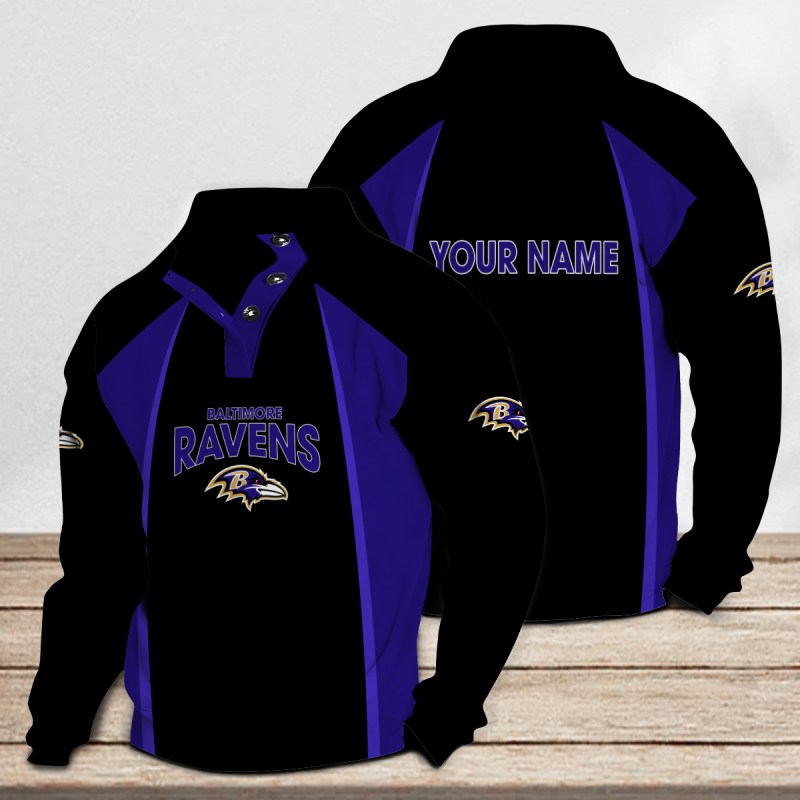 Baltimore Ravens Casual Colorful Stand Collar Sweatshirt