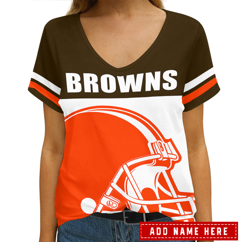 Cleveland Browns Personalized V-neck T-shirt