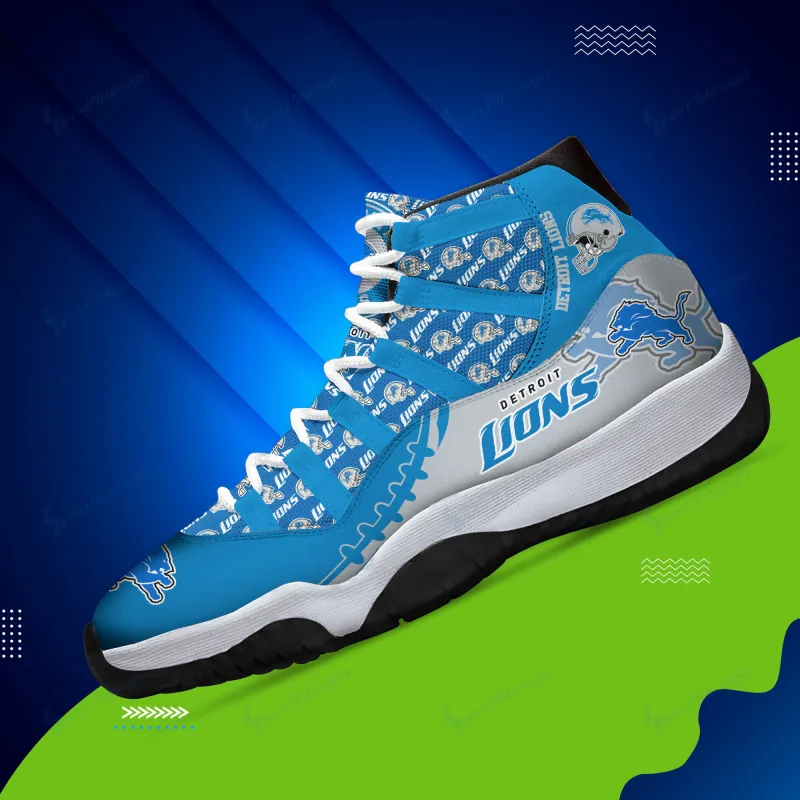 Detroit Lions AJD11 Sneakers Top View