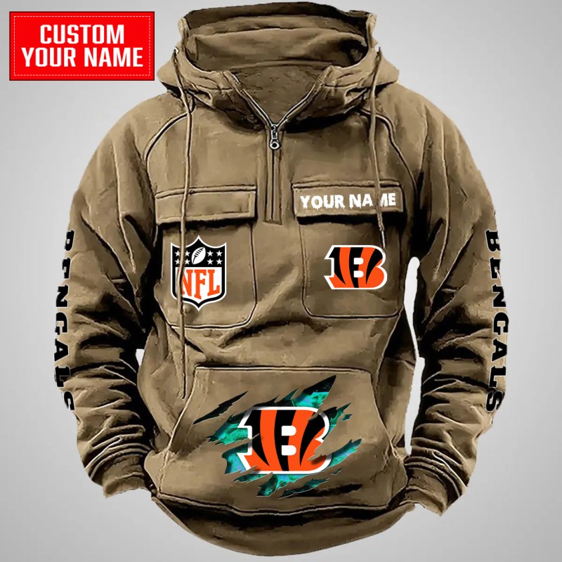 Cincinnati Bengals Hoodie Khaki