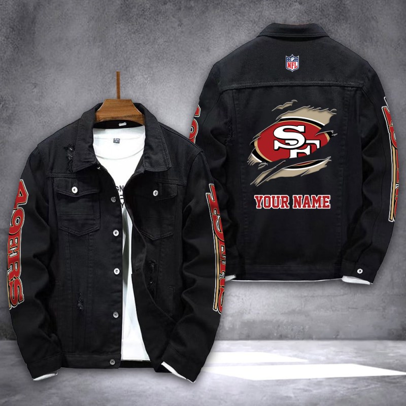 San Francisco 49ers Personalized New Denim Jacket - Image 2