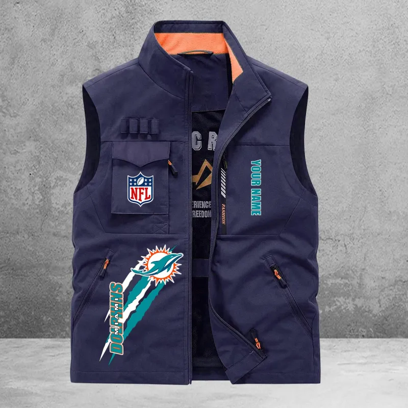 Miami Dolphins Vest with Chest Pocket