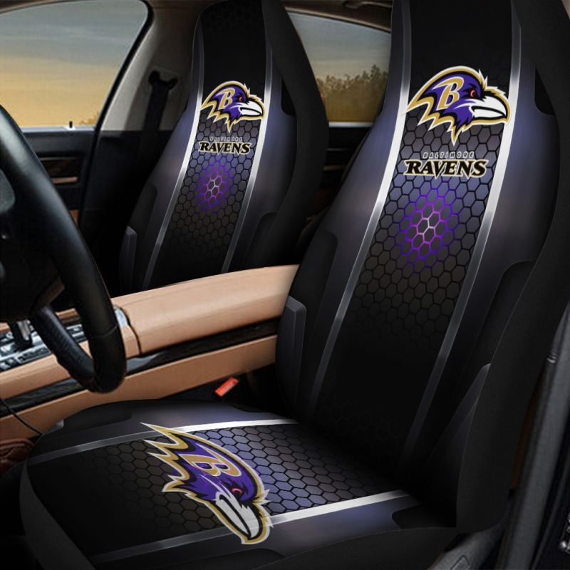 Baltimore Ravens Car Seat Covers - Mockup 1