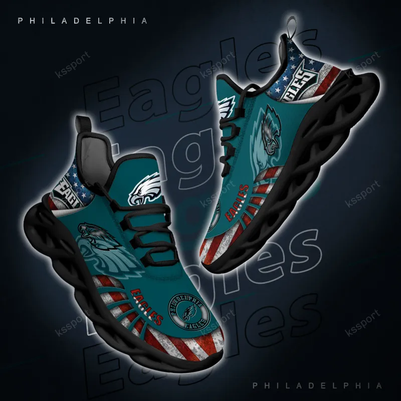 Philadelphia Eagles Yezy Sneakers Close-Up